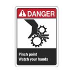 Danger Pinch Point Watch Your Hands Sign